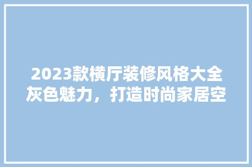 2023款横厅装修风格大全灰色魅力，打造时尚家居空间