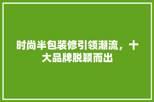 时尚半包装修引领潮流，十大品牌脱颖而出