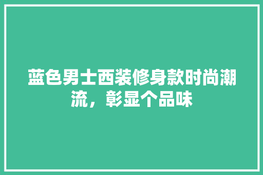 蓝色男士西装修身款时尚潮流，彰显个品味