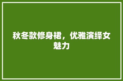 秋冬款修身裙，优雅演绎女魅力  第1张