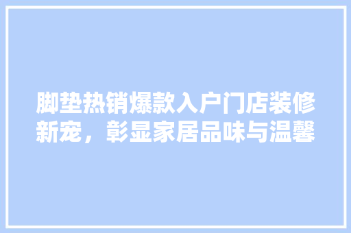 脚垫热销爆款入户门店装修新宠，彰显家居品味与温馨