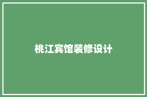 桃江宾馆装修设计